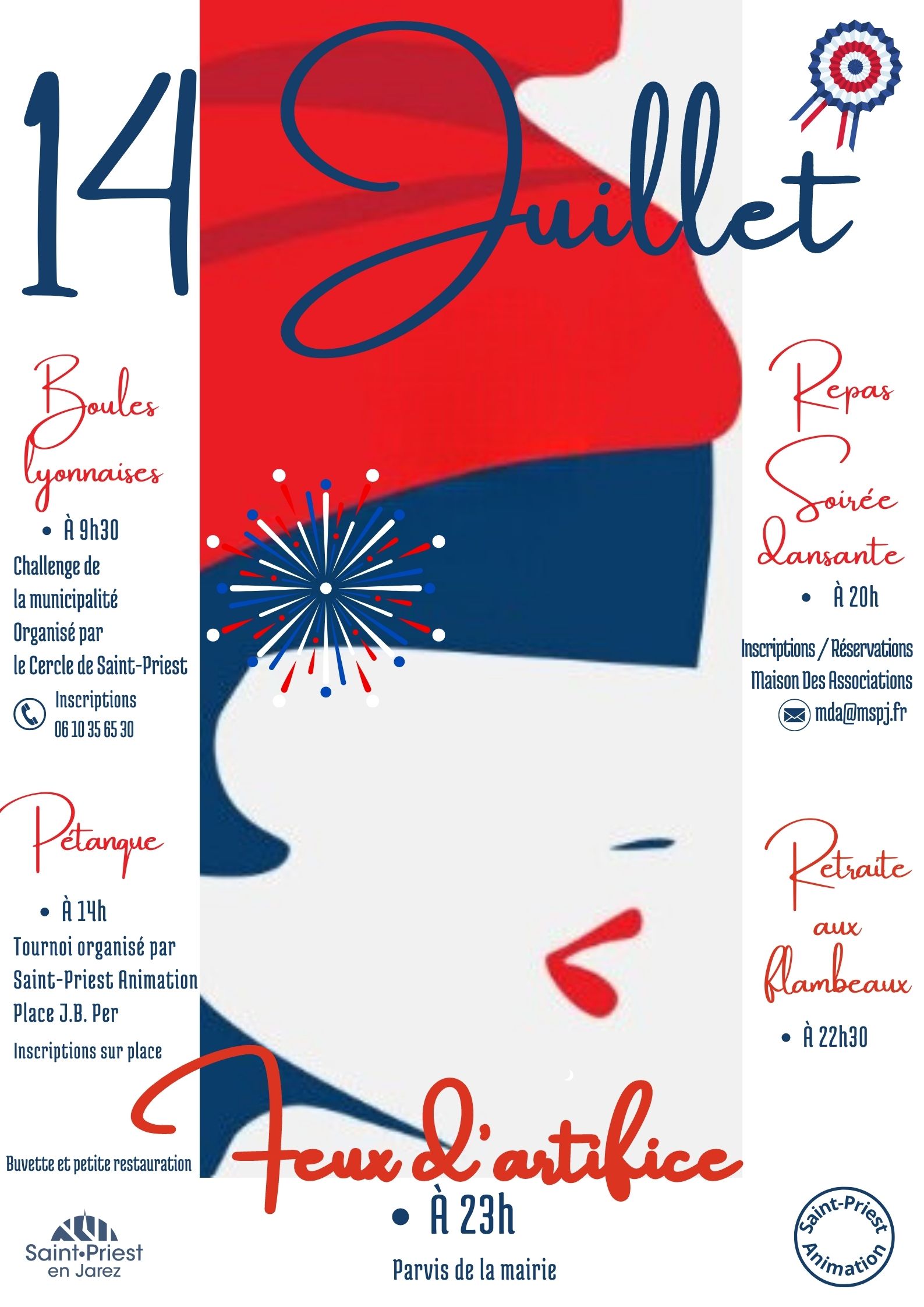 Fêtons le 14 juillet Mairie de Saint Priest en Jarez