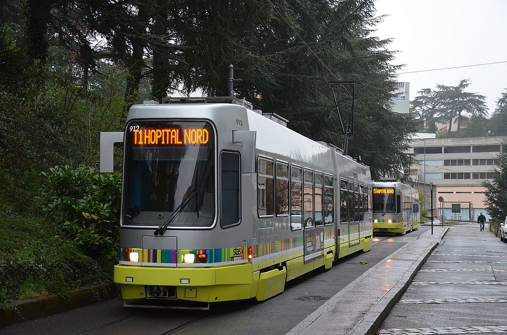 photo du tramway de l'agglomération stéphanoise