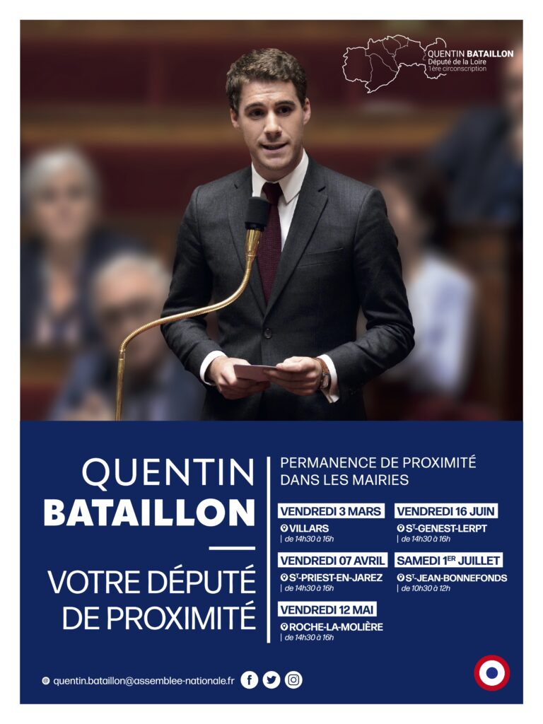 Affiche de permanence du député Quentin Bataillon