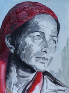 peinture d'un visage de femme