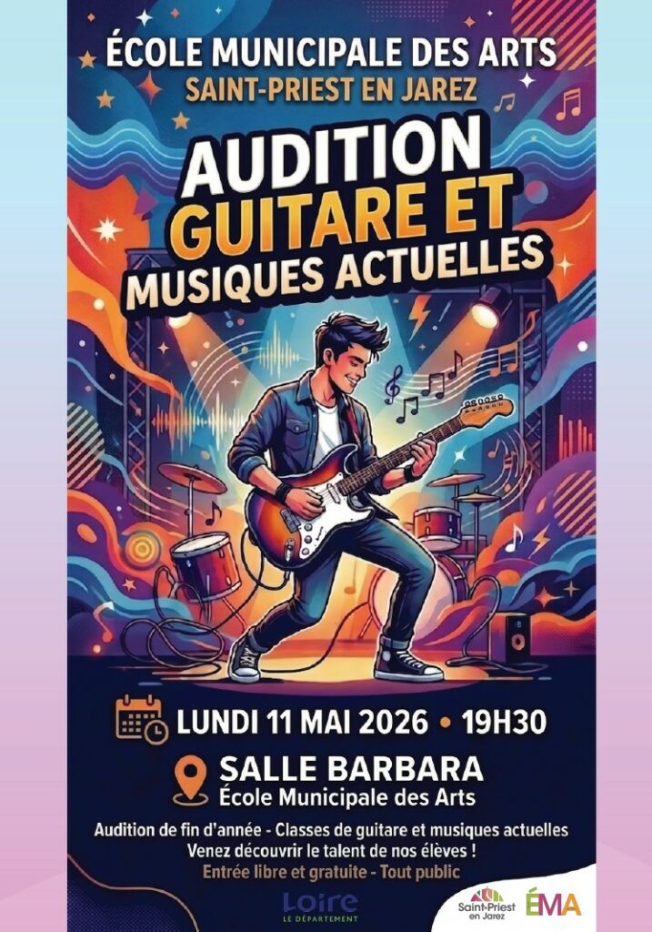 dessin d'un guitariste rock