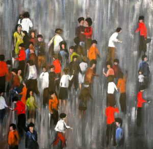 une foule de personnes